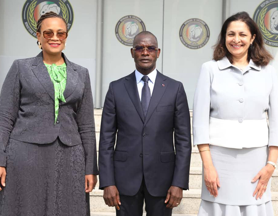 Coopération sécuritaire : le ministre Vagondo Diomandé échange avec la sous-secrétaire d’Etat américain, Uzra Zeya